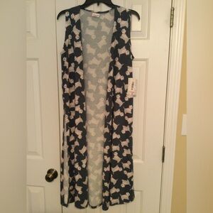 Lularoe NWT Small White Terrier Dog Sleeveless Joy Sweater Vest